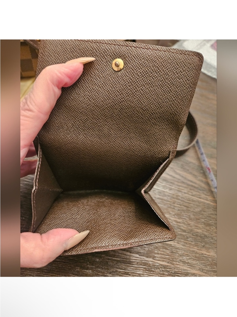 Louis Vuitton Brown Damier Ebene Crossbody with Matching Small Wallet - Picture 10 of 13